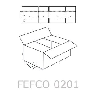 Faltkarton 300 x 300 x 300/200 mm (2-wellig)-3
