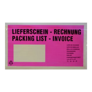 1000 Lieferscheintaschen DIN lang (pink)-1