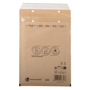 Luftpolsterversandtasche (braun) 4 / D 180 x 265 mm für DIN B5 / C5+-1