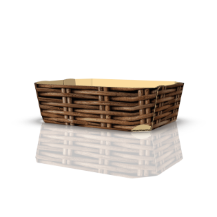 Beerenschale "klein" in Flechtkorb für 125g 109 x 79 x 35 mm