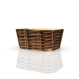 Beerenschale "mittel" in Flechtkorb für 250g 111 x 77 x 58 mm