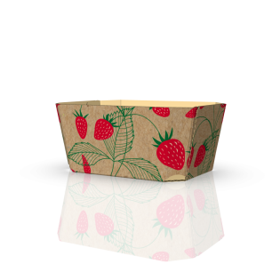 Beerenschale "mittel" in Erdbeerzeit für 250g 111 x 77 x 58 mm
