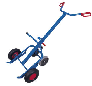 Fasskarre mit 2 St�tzr�dern 250 kg Luftbereifung-1