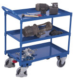 VARIOfit Tischwagen mit 3 Etagen, Wannenrand 40 mm hoch,...