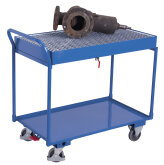 VARIOfit Tischwagen mit 2 Etagen, Gitterrost verzinkt mit...