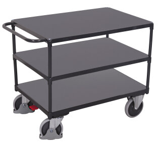Schwerer Tischwagen 400 kg mit 3 Ladefl�chen Typ S + EasySTOP-1