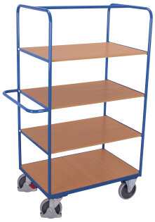 Etagenwagen hoch mit 3 klappbaren B�den Typ L + EasySTOP-1