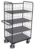 Etagenwagen hoch mit 3 klappbaren B�den Typ L + EasySTOP-1