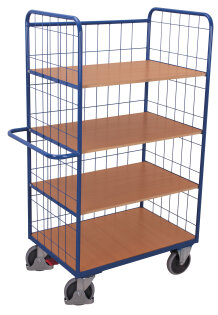 Etagenwagen hoch mit 3 klappbaren B�den Typ L + EasySTOP-1