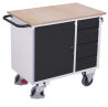 Werkstattwagen mit 4 Schubladen, 1 Schrank, 1 Ladefl�che + EasySTOP-1