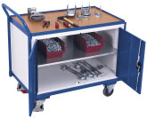 VARIOfit Werkstattwagen mit Doppelflügeltür Drehgriffschloss + EasySTOP