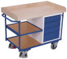 Werkstattwagen mit 3 Ladefl�chen und 4 Schubladen + EasySTOP-1