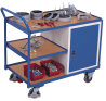 VARIOfit Werkstattwagen mit 3 Ladeflächen und 1 Schrank + EasySTOP