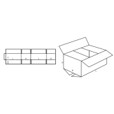 Faltkarton 850 x 590 x 160/100 mm Qual. 2.50 BC