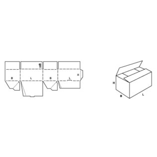 Automatikbodenkarton 210 x 150 x 100 mm