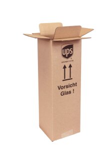 Flaschenversandkarton 1er mit PTZ-Zulassung DHL und UPS