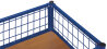 VARIOfit Drahtgitter Kasten-/ Bügelwagen Typ L + EasySTOP - Enzianblau