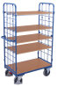 Paketwagen hoch mit 2 Gitterw�nden + 5 B�den 400 kg Traglast Typ S + EasySTOP-1