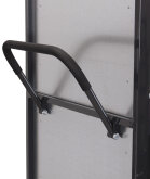 VARIOfit Stahlblech-Etagenwagen mit 1 festen und 4 variablen Böden + EasySTOP Typ M - Enzianblau