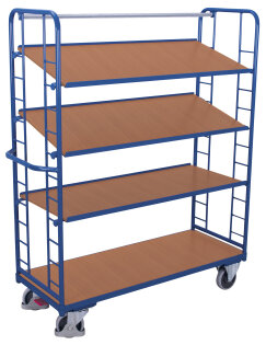 Etagenwagen mit 4 B�den 400 kg Traglast Typ L + EasySTOP-1