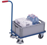 VARIOfit Griffroller offen mit Kunststoffkiste - Enzianblau