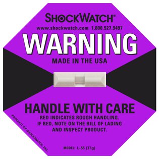 ShockWatch Sto?indikatorlabel mit Warnhinweisaufkleber (violett)-1