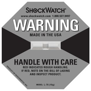 ShockWatch Sto?indikatorlabel mit Warnhinweisaufkleber (grau)-1