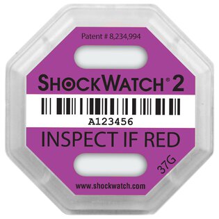 ShockWatch 2 Sto?indikatorlabel mit Warnhinweisaufkleber (violett)-1