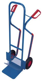 Stahlrohr-Stapelkarre 200 kg mit Klappschaufel und Gleitkufen (L)-1