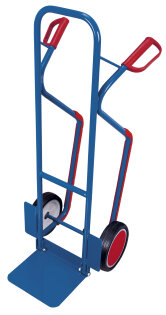 Stahlrohr-Stapelkarre 200 kg mit Klappschaufel und Gleitkufen (VG)-1