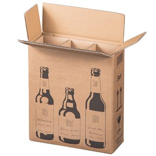 Bierflaschenversandkarton 3er mit PTZ-Zulassung DHL-1