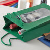 Geschenktüte mit Fenster "Smaragdgrün" für 2 Flasche 370 x 200 x 100 mm