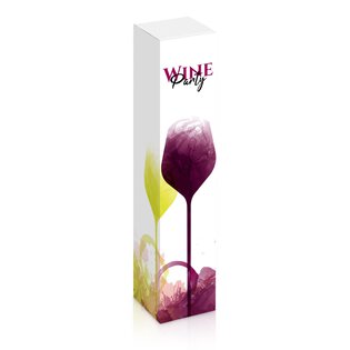 Faltschachtel für 1 Flasche 77 x 77 x 360 mm (Wineparty)