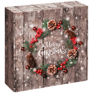 Geschenkbox "Weihnachtskranz" 198 x 190 x 99 mm-1