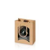 Geschenkt�te mit Sichtfenster Natura Kraftpapier f�r 1...