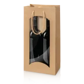 Geschenkt�te mit Sichtfenster Natura Kraftpapier f�r 2...