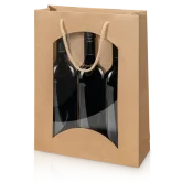 Geschenkt�te mit Sichtfenster Natura Kraftpapier f�r 3...