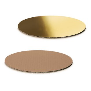 Dekoplatte Gold "Oval" in Metallic/Natur 200 x 150 x 4 mm-1