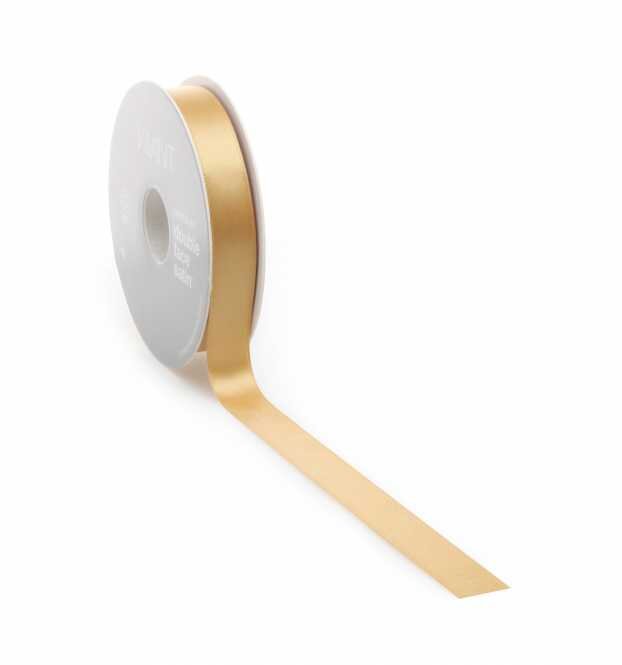 2 Stück Gold Satinband 8mm X 50m - Doppelseitiges Geschenkband Für Verpackung & Deko